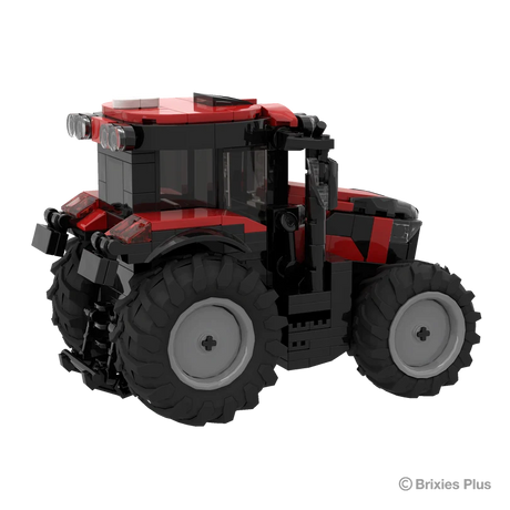 BRIXIES Plus Case Puma 175 viewed from the rear side showing the large rear wheel, cab structure, rear linkage and red body panels
