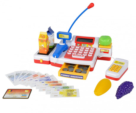 Checkout counter toy with scanner, cash, food and accessories – Ireland