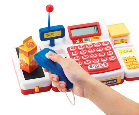 Checkout counter toy with food scanning and play setup – Ireland