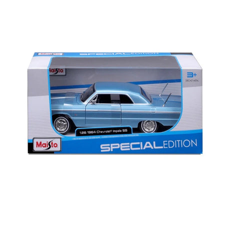 Maisto Chevrolet Impala SS 1964 1:24 diecast model in Special Edition retail box shown in side view