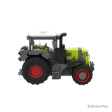CLAAS AXION 9450 BRIXIES tractor in right side profile showing the exhaust stack, cab steps, rear linkage and agricultural tyres