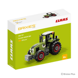 BRIXIES Plus CLAAS AXION 960 building set shown in its green and white CLAAS branded box with the tractor pictured on the front