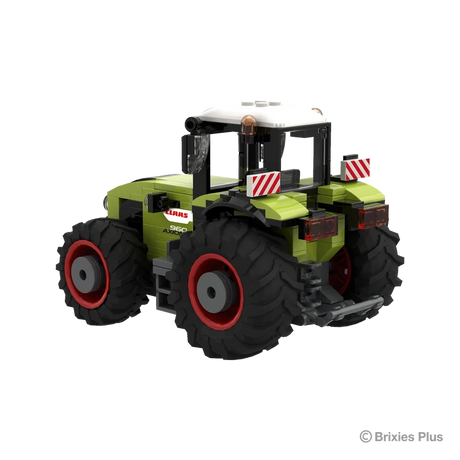 BRIXIES Plus CLAAS AXION 960 viewed from the rear right showing the rear lights, cab, large rear tyres and rear linkage area