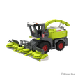 BRIXIES Plus CLAAS JAGUAR 1200 viewed from the front side with the detailed maize header, grey intake frame, cab and CLAAS bodywork clearly visible