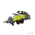 Front right view of the BRIXIES Plus CLAAS QUADRANT 5300 FC showing the drawbar, grey front housing, tandem wheels and ladder detail
