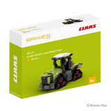 BRIXIES Plus CLAAS XERION 12.650 TERRA TRAC building set in its green CLAAS retail box with the completed tracked tractor pictured on the front