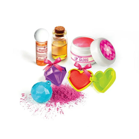 Clementoni Create Your Own Lip Gloss set with mixing powders, aroma and charm containers in Ireland