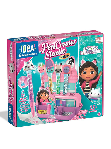 Front box of Clementoni Gabby’s Dollhouse Pen Creator Studio showing colourful creative kit in Ireland