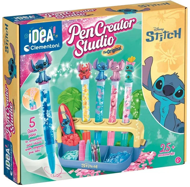 Front box of Clementoni Stitch Pen Lab Set showing five pens and accessories in Ireland