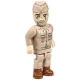 COBI 8.8 cm Flak 18 artilleryman figure in a tan uniform holding a shell