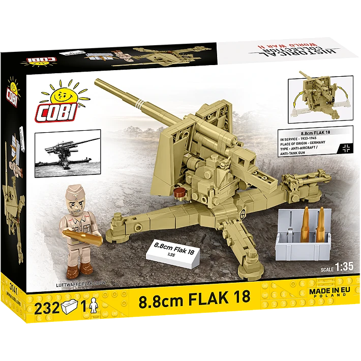COBI 8.8 cm Flak 18 building set box shown from the back and side