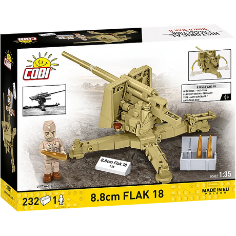 COBI 8.8 cm Flak 18 building set box shown from the back and side