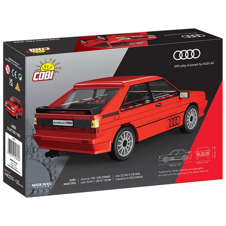 COBI Audi quattro 1980 building set box shown from the back and side