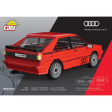 Back of the COBI Audi quattro 1980 building set box showing the red car model from the rear