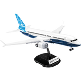 COBI Boeing 737-8 aircraft model shown on the black display stand