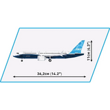 COBI Boeing 737-8 aircraft model dimensions showing 36.2 cm length and 11 cm height