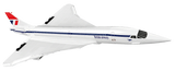 COBI Concorde G-BBDG model shown from above in a front angled view