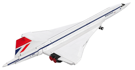 COBI Concorde G-BBDG model shown from a rear angle with its wheels extended