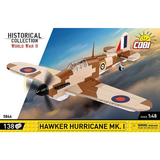 COBI Hawker Hurricane Mk. I 138 piece building set front panel showing the brown and tan aircraft model