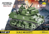 COBI H.M.C M8 Scott front packaging artwork showing the built model and soldier figure