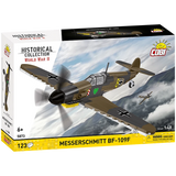 COBI Messerschmitt Bf-109F 123 piece building set box shown from the front and side