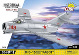 COBI MiG-15 Fagot front packaging artwork showing the aircraft, 504 pieces and 1:32 scale