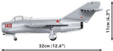 Side view of COBI MiG-15 Fagot showing 32 cm length and 11 cm height