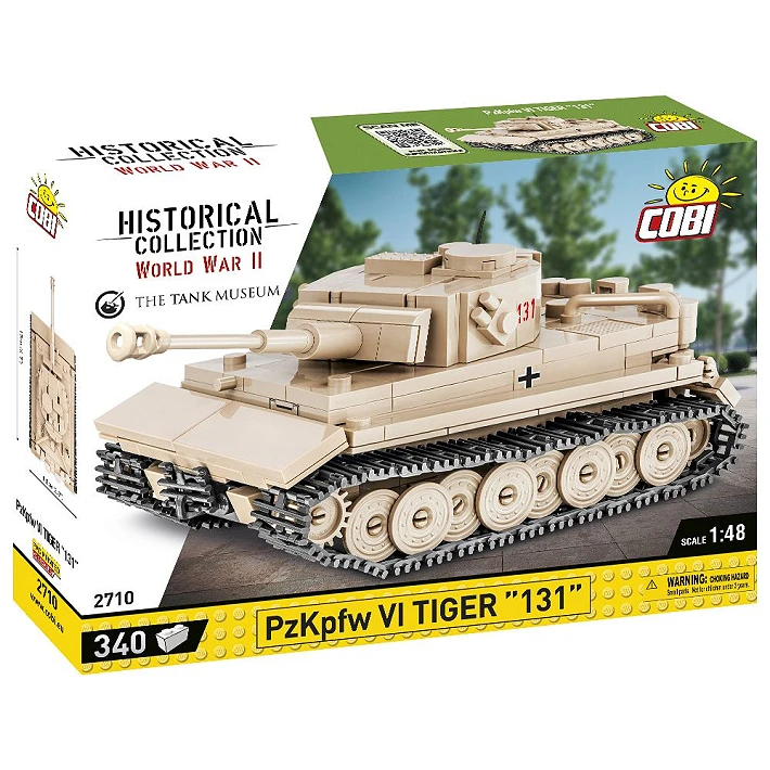 COBI PzKpfw VI Tiger 131 340 piece building set box shown from the front and side