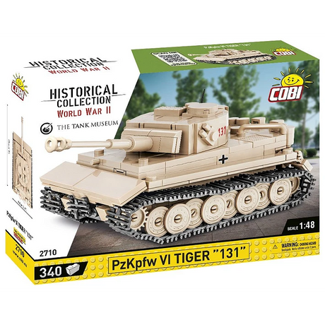 COBI PzKpfw VI Tiger 131 340 piece building set box shown from the front and side