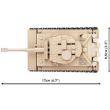 Top view of the COBI PzKpfw VI Tiger 131 model showing 17 cm length and 8.5 cm width