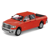 COBI RAM 1500 red pickup truck model shown from the front and side