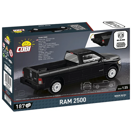 COBI RAM 2500 187 piece building set box shown from the back and side