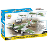 COBI Spitfire Mk. XVI Bubbletop building set box shown from the back and side