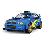 Blue COBI Subaru Impreza WRC 2003 rally car model shown from the front and side