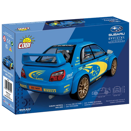 COBI Subaru Impreza WRC 2003 building set box shown from the back and side