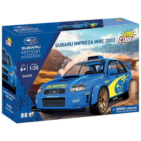 COBI Subaru Impreza WRC 2003 building set box shown from the front and side
