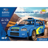 Front of the COBI Subaru Impreza WRC 2003 building set box showing the blue rally car and 88 piece count