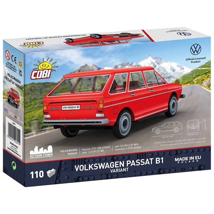 COBI Volkswagen Passat B1 Variant building set box shown from the back and side
