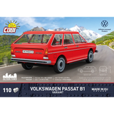 Back of the COBI Volkswagen Passat B1 Variant building set box showing the red car model from the rear