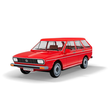 COBI Volkswagen Passat B1 Variant red building block model shown from the front and side