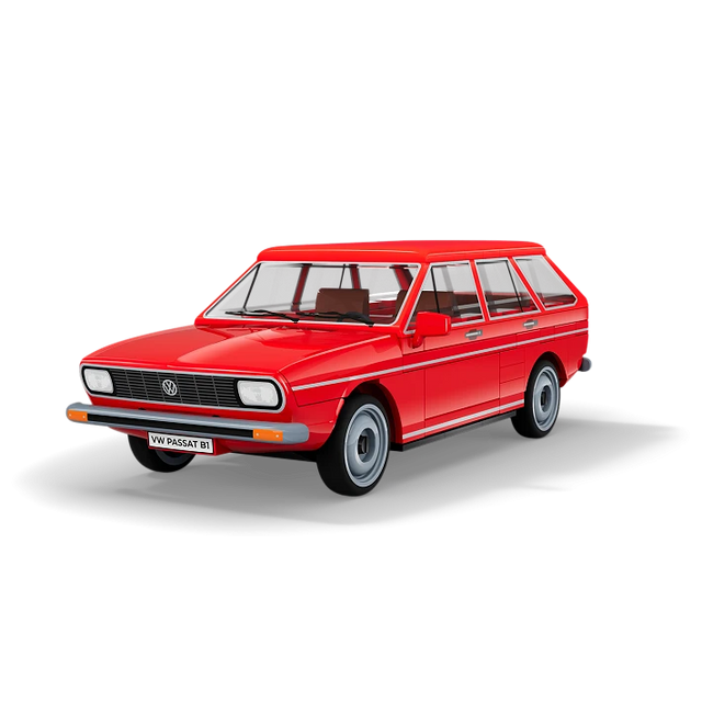 COBI Volkswagen Passat B1 Variant red building block model shown from the front and side