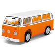 COBI Volkswagen T2b Bus orange and white building block model shown from the front and side