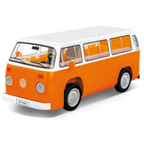 COBI Volkswagen T2b Bus orange and white building block model shown from the front and side