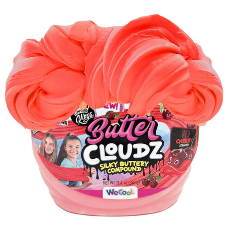 Swirled red cherry Butter Cloudz Large slime over bucket