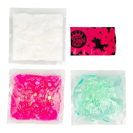 Watermelon Sugar Fizz Bingsu Cuties slime kit contents with mix-ins and charm – Ireland.
