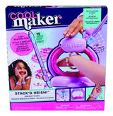 Cool Maker Stack'd Heishi Bracelet Studio retail box showing the bracelet maker, beading pen and bracelets