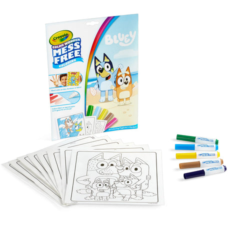 Crayola Bluey Colour Wonder kit with pages and five markers – Ireland