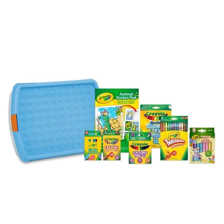 Full Crayola Colour & Create Tub set with blue lid and visible contents – Ireland