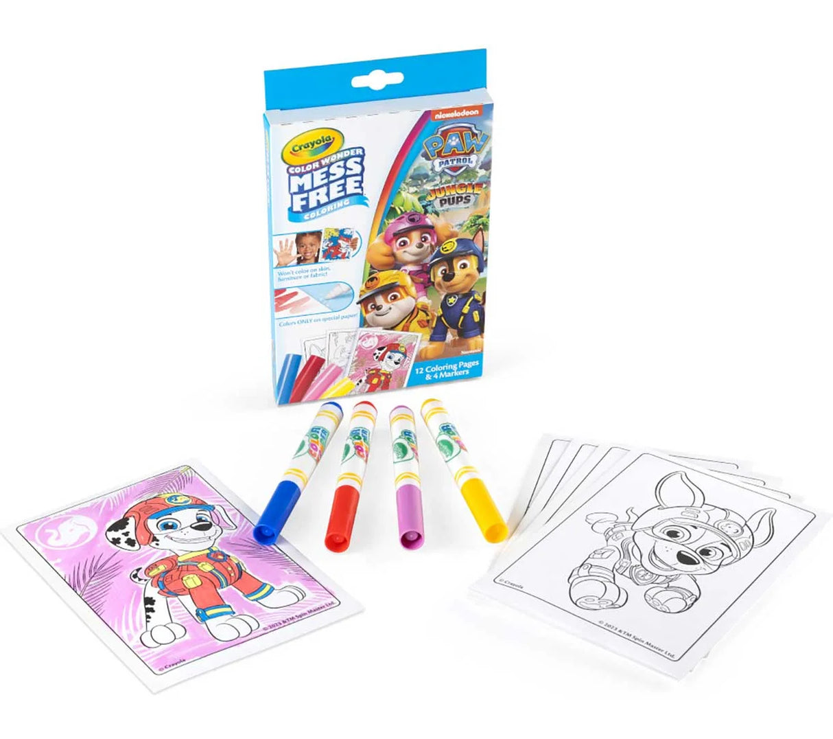 PAW Patrol Colour Wonder pages, markers, and finished artwork from Crayola – Ireland