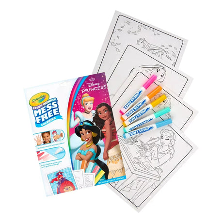 Full Crayola Colour Wonder Princess kit laid out with markers and pages – Ireland